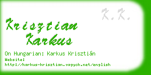 krisztian karkus business card